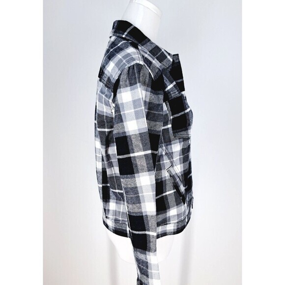 L' AGENCE Celine Soft Jean Denim Jacket Black White‎ Size Small - Picture 3 of 7